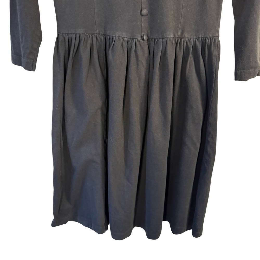 ASOS Black Lace 3/4 Length Sleeve Dress Lace Yoke Size 4 Cottagecore Romantic - Picture 9 of 11